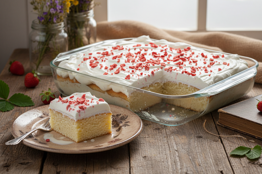 Single Layer Tres Leches Sheet Cake